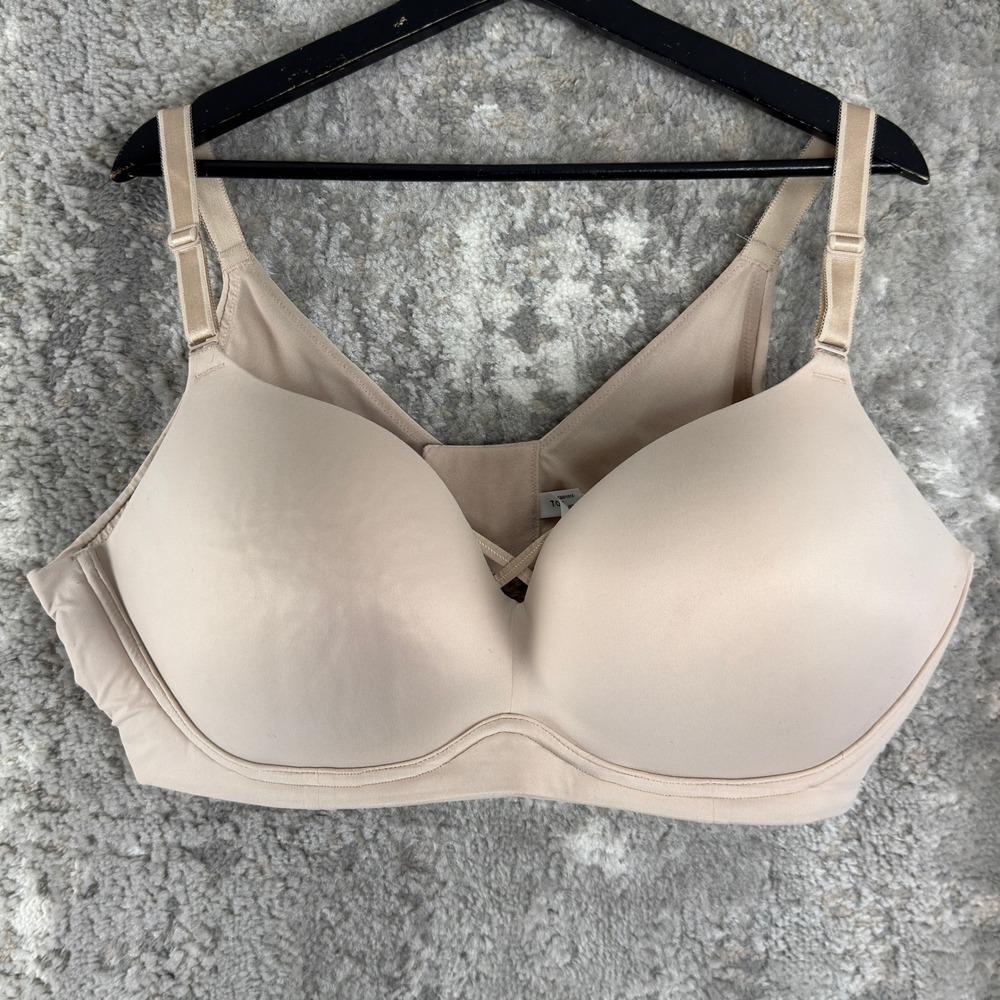 Torrid Plus Size 46D Wireless 360 Back Smoothing T-Shirt Bra Beige Women